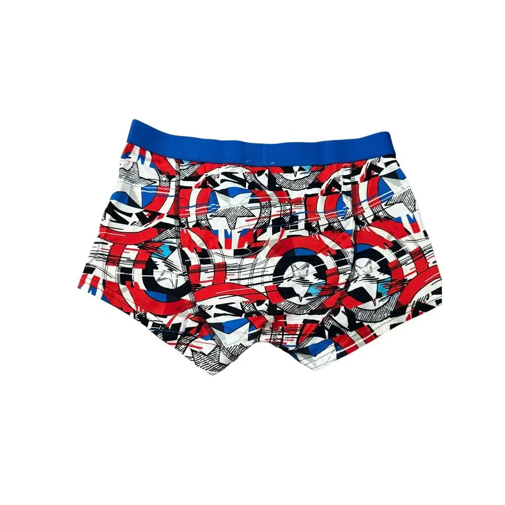 Marvel Captain America Allover Shield Short Boxer Briefs Mens Large